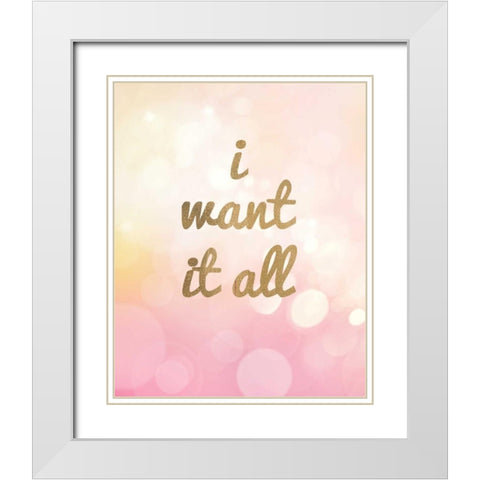 Glam World 5 White Modern Wood Framed Art Print with Double Matting by Bryant, Lola