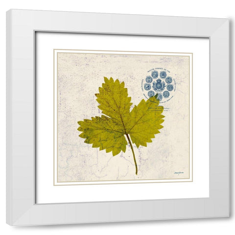 JADE FOREST LEAF 2 White Modern Wood Framed Art Print with Double Matting by Yamada, Morgan