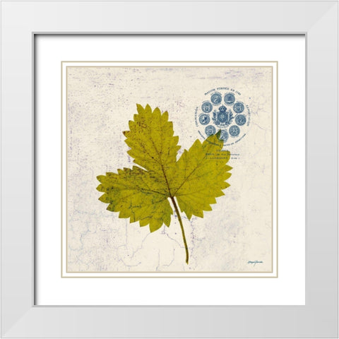 JADE FOREST LEAF 2 White Modern Wood Framed Art Print with Double Matting by Yamada, Morgan