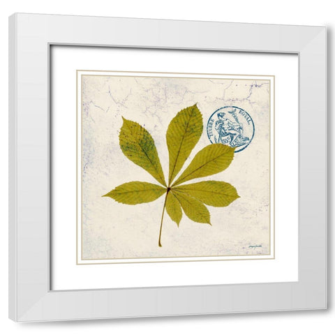 JADE FOREST LEAF 3 White Modern Wood Framed Art Print with Double Matting by Yamada, Morgan