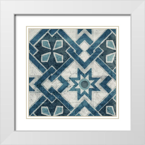 Persian Jewel Blue 2 White Modern Wood Framed Art Print with Double Matting by Yamada, Morgan