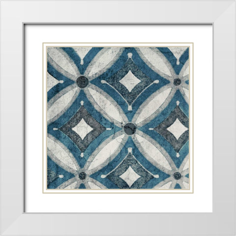 Persian Jewel Blue 4 White Modern Wood Framed Art Print with Double Matting by Yamada, Morgan