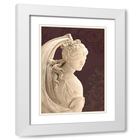 Marble Beauty White Modern Wood Framed Art Print with Double Matting by Duprais, Cameron