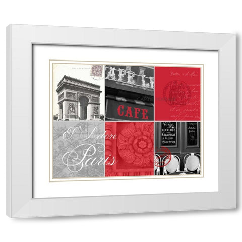 JAdore Paris White Modern Wood Framed Art Print with Double Matting by Duprais, Cameron
