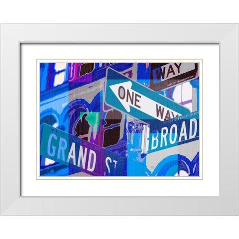 Broadway and Grand  White Modern Wood Framed Art Print with Double Matting by Taylor, Evangeline