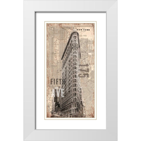 175 Fifth Avenue White Modern Wood Framed Art Print with Double Matting by Taylor, Evangeline