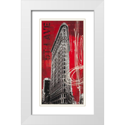 5th Avenue Icon White Modern Wood Framed Art Print with Double Matting by Taylor, Evangeline