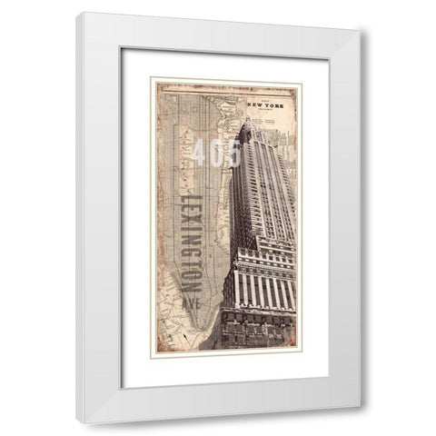 405 Lexington White Modern Wood Framed Art Print with Double Matting by Taylor, Evangeline
