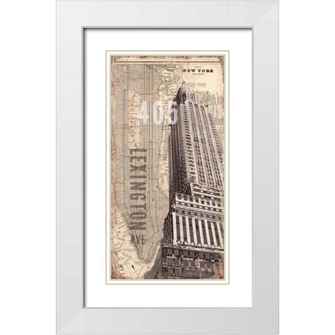 405 Lexington White Modern Wood Framed Art Print with Double Matting by Taylor, Evangeline