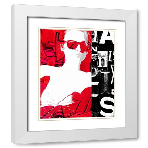 Fashion Graffiti 2 White Modern Wood Framed Art Print with Double Matting by Taylor, Evangeline