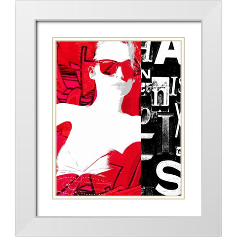 Fashion Graffiti 2 White Modern Wood Framed Art Print with Double Matting by Taylor, Evangeline