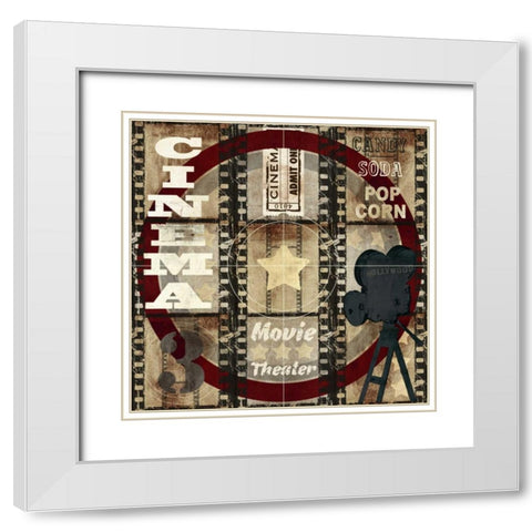 Cimemtatic Theme White Modern Wood Framed Art Print with Double Matting by Taylor, Evangeline