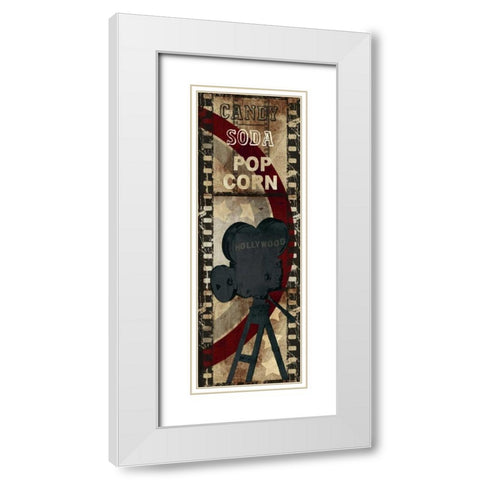 Candy Soda Popcorn White Modern Wood Framed Art Print with Double Matting by Taylor, Evangeline