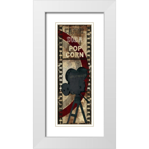 Candy Soda Popcorn White Modern Wood Framed Art Print with Double Matting by Taylor, Evangeline