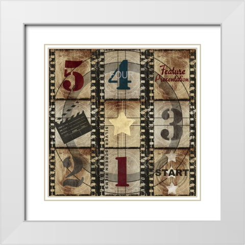 Feature Presentation Countdown White Modern Wood Framed Art Print with Double Matting by Taylor, Evangeline