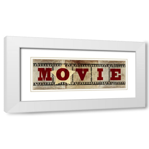 Movie Star White Modern Wood Framed Art Print with Double Matting by Taylor, Evangeline