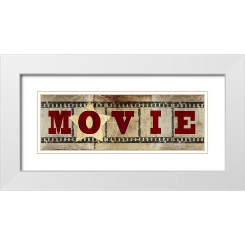Movie Star White Modern Wood Framed Art Print with Double Matting by Taylor, Evangeline
