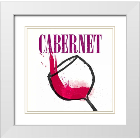 Artist Series Wine 4 White Modern Wood Framed Art Print with Double Matting by Taylor, Evangeline