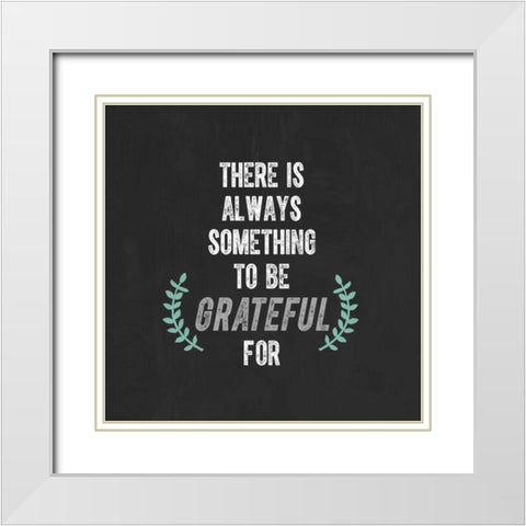 Grateful White Modern Wood Framed Art Print with Double Matting by Taylor, Evangeline