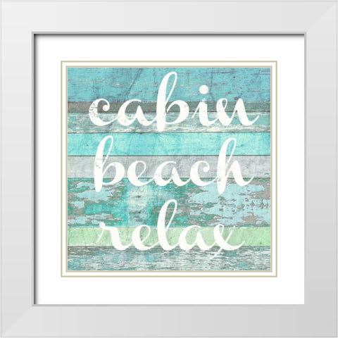 lake words 2 White Modern Wood Framed Art Print with Double Matting by Taylor, Evangeline