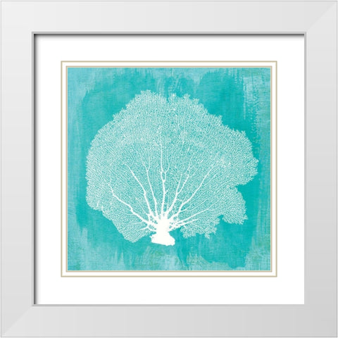 Tropical Sea Fan 2 White Modern Wood Framed Art Print with Double Matting by Taylor, Evangeline