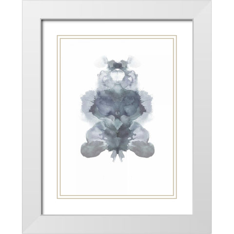 Imagine Ink Blot White Modern Wood Framed Art Print with Double Matting by Taylor, Evangeline