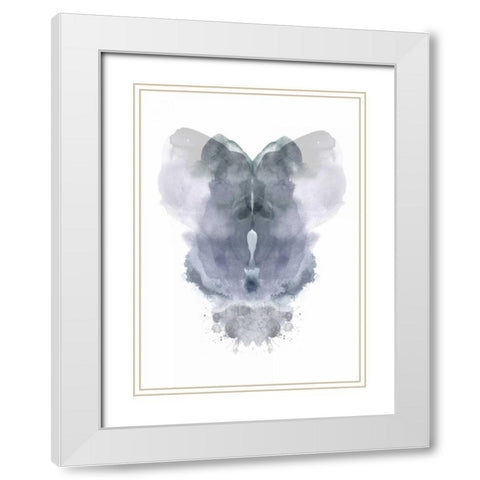 Imagine Ink Blot White Modern Wood Framed Art Print with Double Matting by Taylor, Evangeline