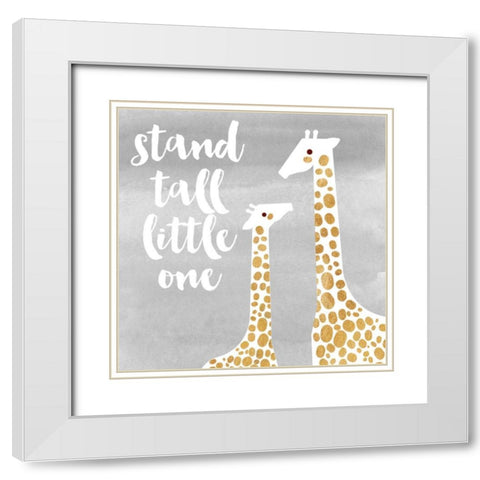 Stand Tall White Modern Wood Framed Art Print with Double Matting by Taylor, Evangeline
