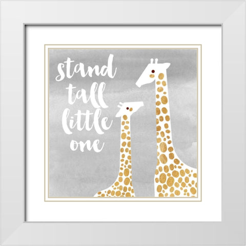 Stand Tall White Modern Wood Framed Art Print with Double Matting by Taylor, Evangeline
