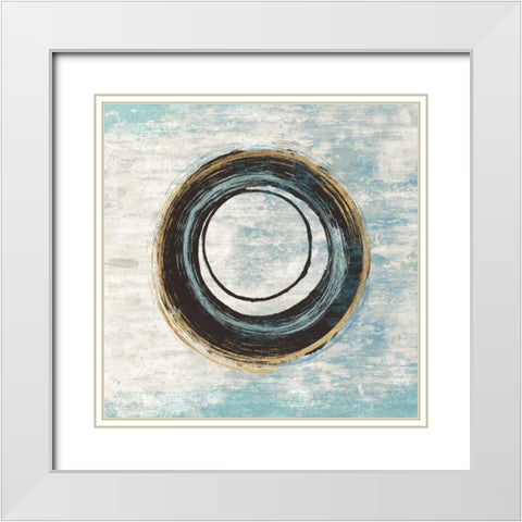 Circular Emotions White Modern Wood Framed Art Print with Double Matting by Taylor, Evangeline