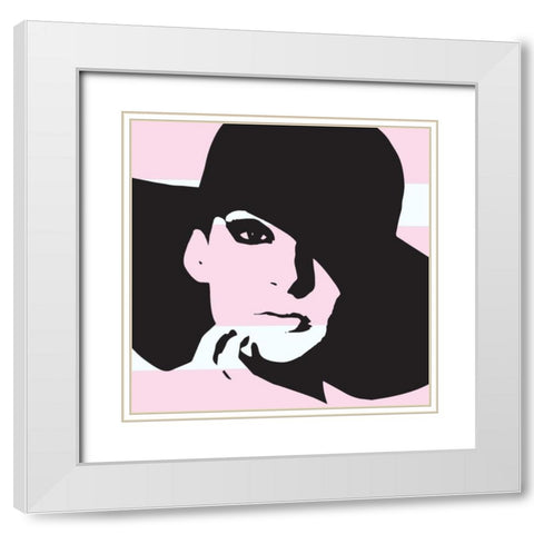 Fashion Shoot White Modern Wood Framed Art Print with Double Matting by Taylor, Evangeline