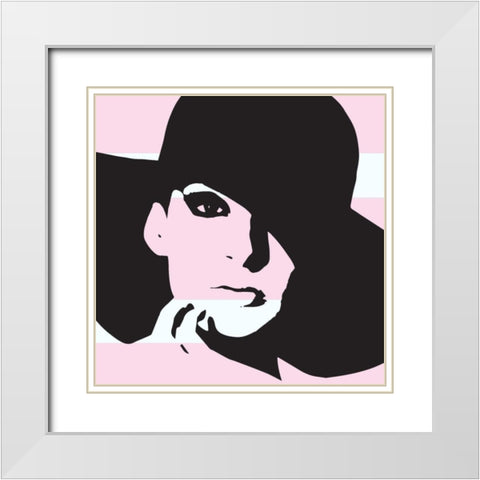 Fashion Shoot White Modern Wood Framed Art Print with Double Matting by Taylor, Evangeline