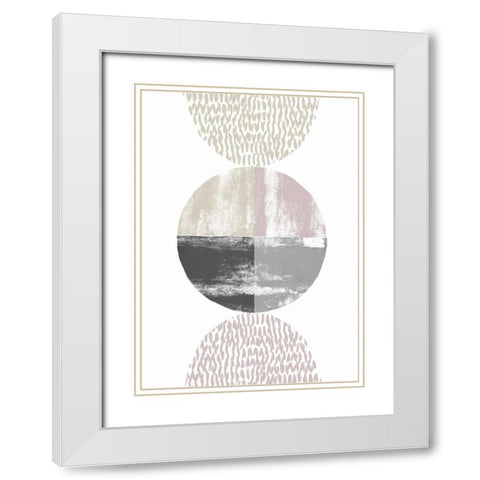 Equal Parts White Modern Wood Framed Art Print with Double Matting by Taylor, Evangeline
