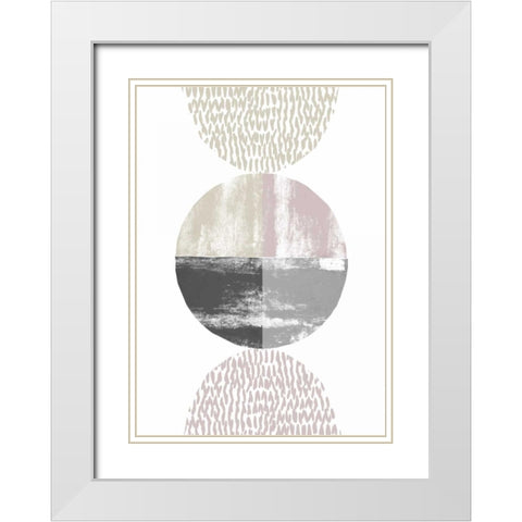 Equal Parts White Modern Wood Framed Art Print with Double Matting by Taylor, Evangeline