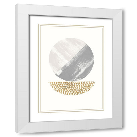 Balanced White Modern Wood Framed Art Print with Double Matting by Taylor, Evangeline
