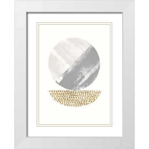 Balanced White Modern Wood Framed Art Print with Double Matting by Taylor, Evangeline