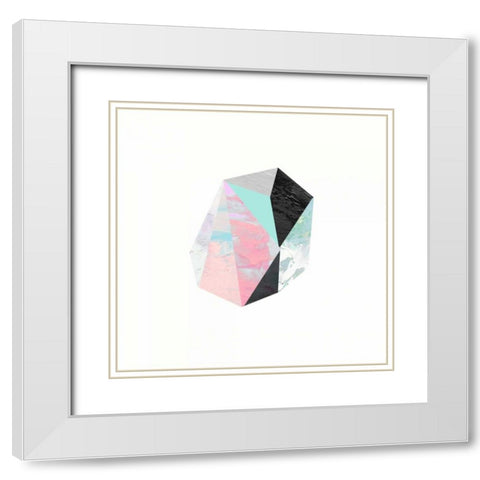 Crystalize 1 White Modern Wood Framed Art Print with Double Matting by Taylor, Evangeline