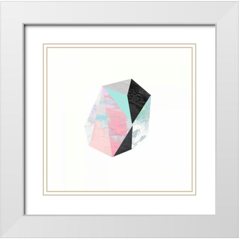 Crystalize 1 White Modern Wood Framed Art Print with Double Matting by Taylor, Evangeline