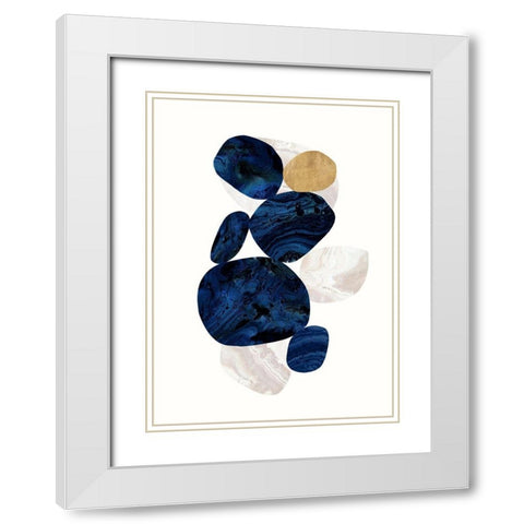 Tumbled 1 White Modern Wood Framed Art Print with Double Matting by Taylor, Evangeline