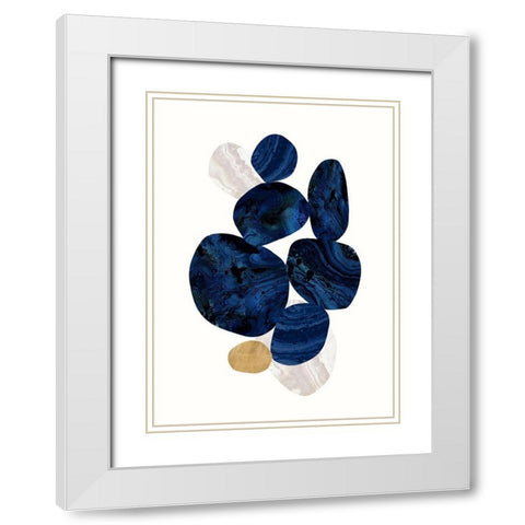 Tumbled 2 White Modern Wood Framed Art Print with Double Matting by Taylor, Evangeline