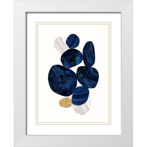 Tumbled 2 White Modern Wood Framed Art Print with Double Matting by Taylor, Evangeline