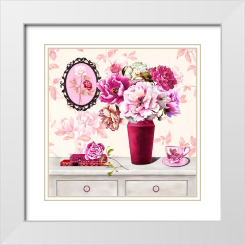 Parisian In Pink 2 White Modern Wood Framed Art Print with Double Matting by Art Atelier Alliance