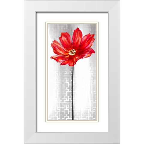 Metropolitan Bloom White Modern Wood Framed Art Print with Double Matting by Art Atelier Alliance