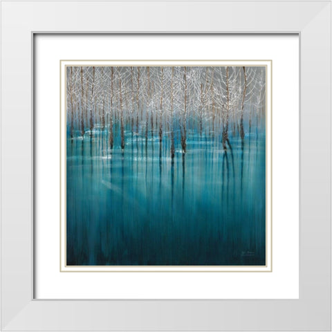 Crystal White Modern Wood Framed Art Print with Double Matting by Art Atelier Alliance