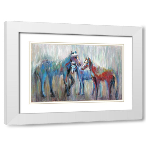 3 Horse 2 White Modern Wood Framed Art Print with Double Matting by Art Atelier Alliance