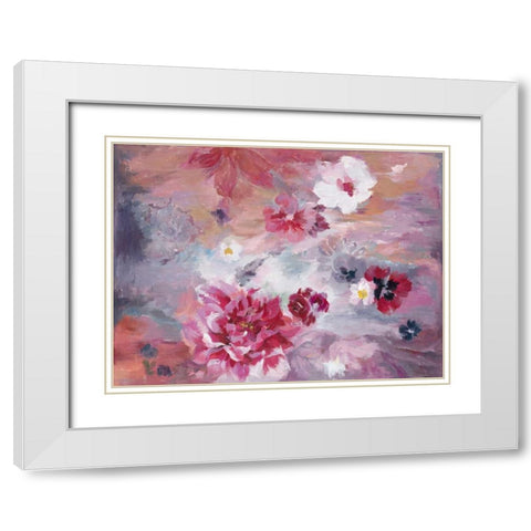 Floral 2 White Modern Wood Framed Art Print with Double Matting by Art Atelier Alliance