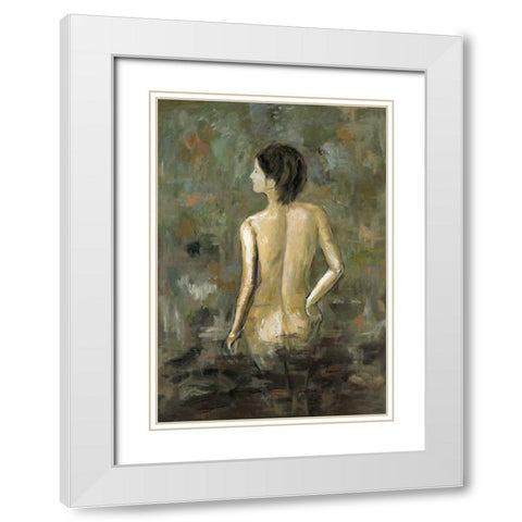 Nude 1 White Modern Wood Framed Art Print with Double Matting by Art Atelier Alliance