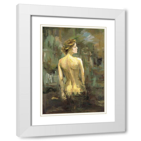 Nude 2 White Modern Wood Framed Art Print with Double Matting by Art Atelier Alliance