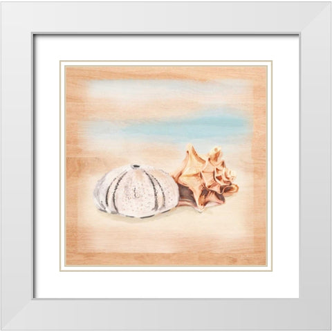 Natural Ocean 1 White Modern Wood Framed Art Print with Double Matting by Art Atelier Alliance