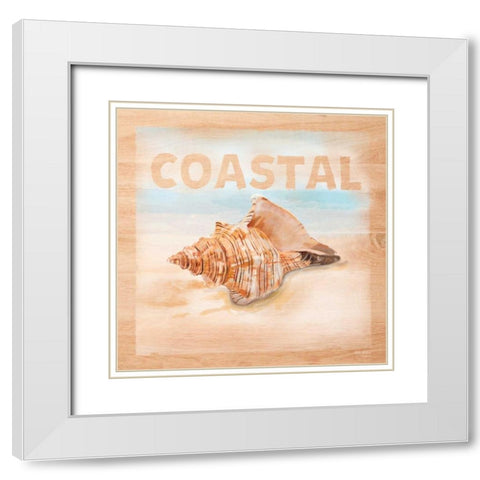 Natural Ocean Coastal White Modern Wood Framed Art Print with Double Matting by Art Atelier Alliance